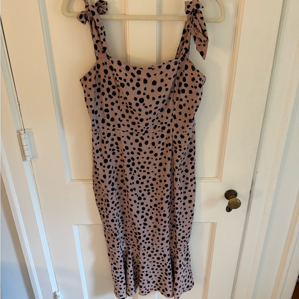 Midi Cocktail Dress Bow Tie Straps